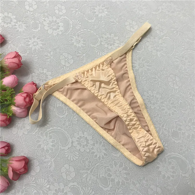 2018 new men\'s thong adjustable smooth thin belt sexy U convex design low waist thong sissy panties jockstrap gay underwear