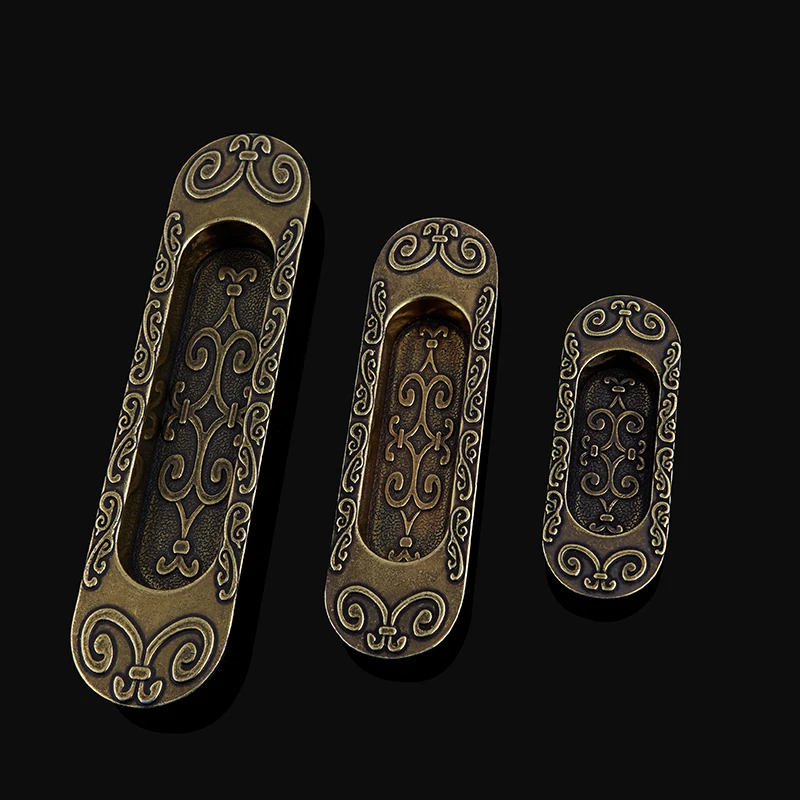 

10PCS Recessed Cabinet Handles Hidden Sliding Door Handles Cupboard Wardrobe Drawer Cabinet Pulls Handles Furniture Hardware