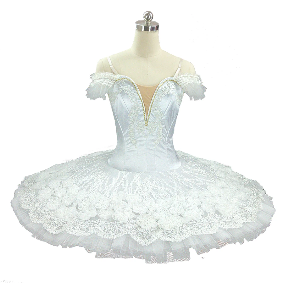 Platter tutu white swan lake professional tutu Flower Fairy women pancake ballet tutu performance sleeping Beauty ballerina tutu