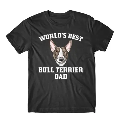 Tops 2019 Short Shirt Hip Hop Starnger Things World'S Best Bull Terrier Dad Dog Owner Graphic Political T Shirts