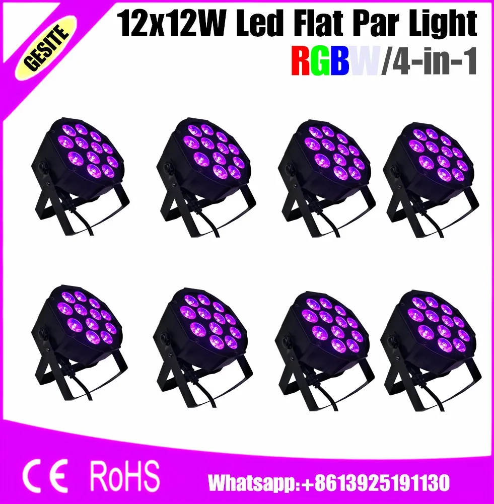 

8pcs/lots 12pcs 12x12W LED Par Lights RGB flat PAR professional dj equipment