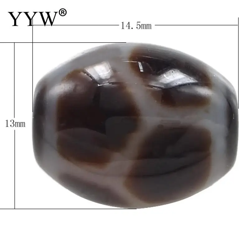 Natural Tibetan Dzi Beads for making diy jewelry bracelet necklace Oval longevity 14.50x13mm Hole:Approx 2mm