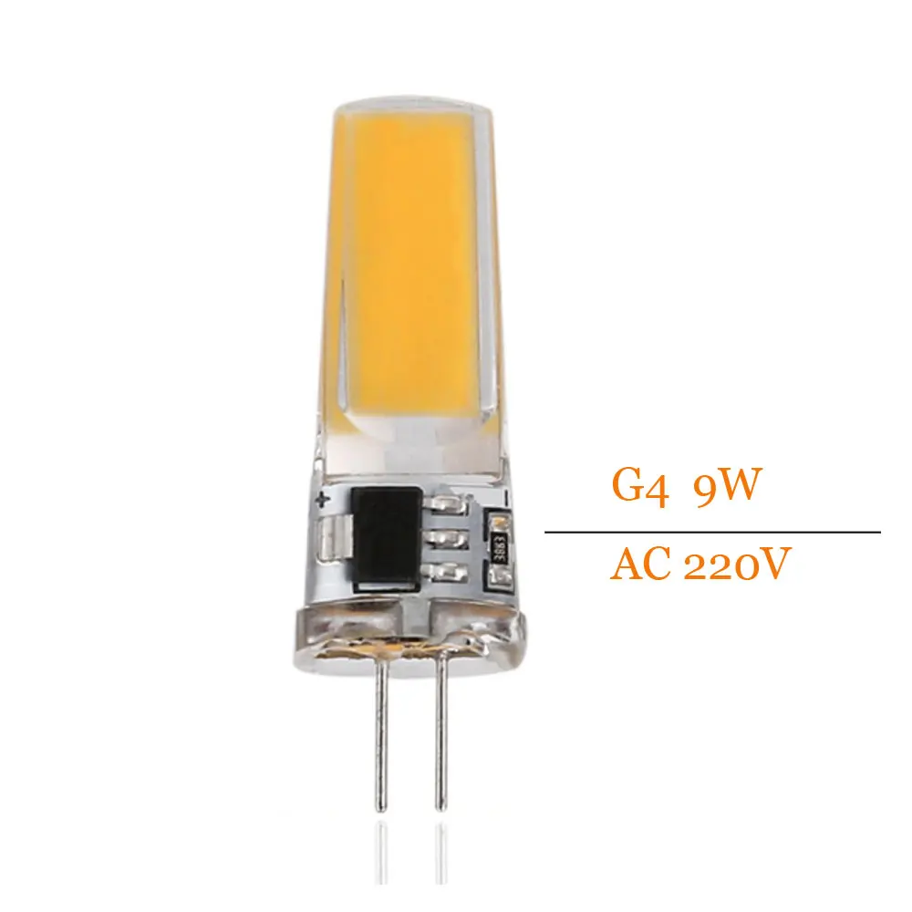 G4 G9 Dimmable LED Bulb Lamp Light AC/DC 12V 220V 6W 9W COB SMD LED Lighting Lights Replace Halogen Spotlight Chandelier