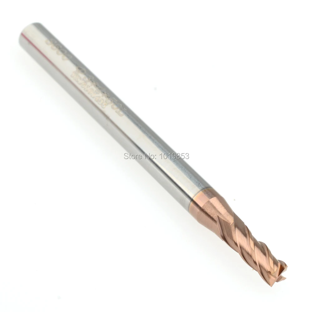 

4PCS SLONS S600-3X4X50L HRC65 square flat tungsten Carbide end mill for CNC machine