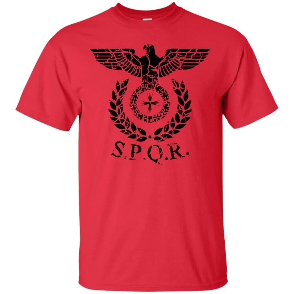 Roman Eagle Spqr Distressed Empire Rome Standard Banner Legion Army 2019 Casual Printing Harajuku Rick Tee Customize T-Shirts