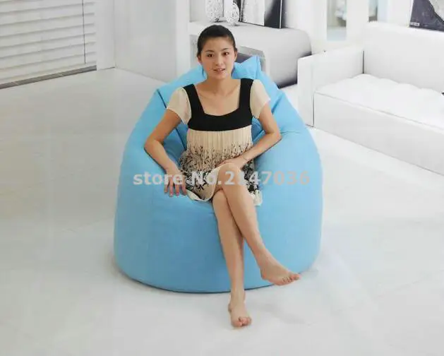 

Blue Tear Drop design bean bag, living room beanbag chair, outdoor sofa seat cover