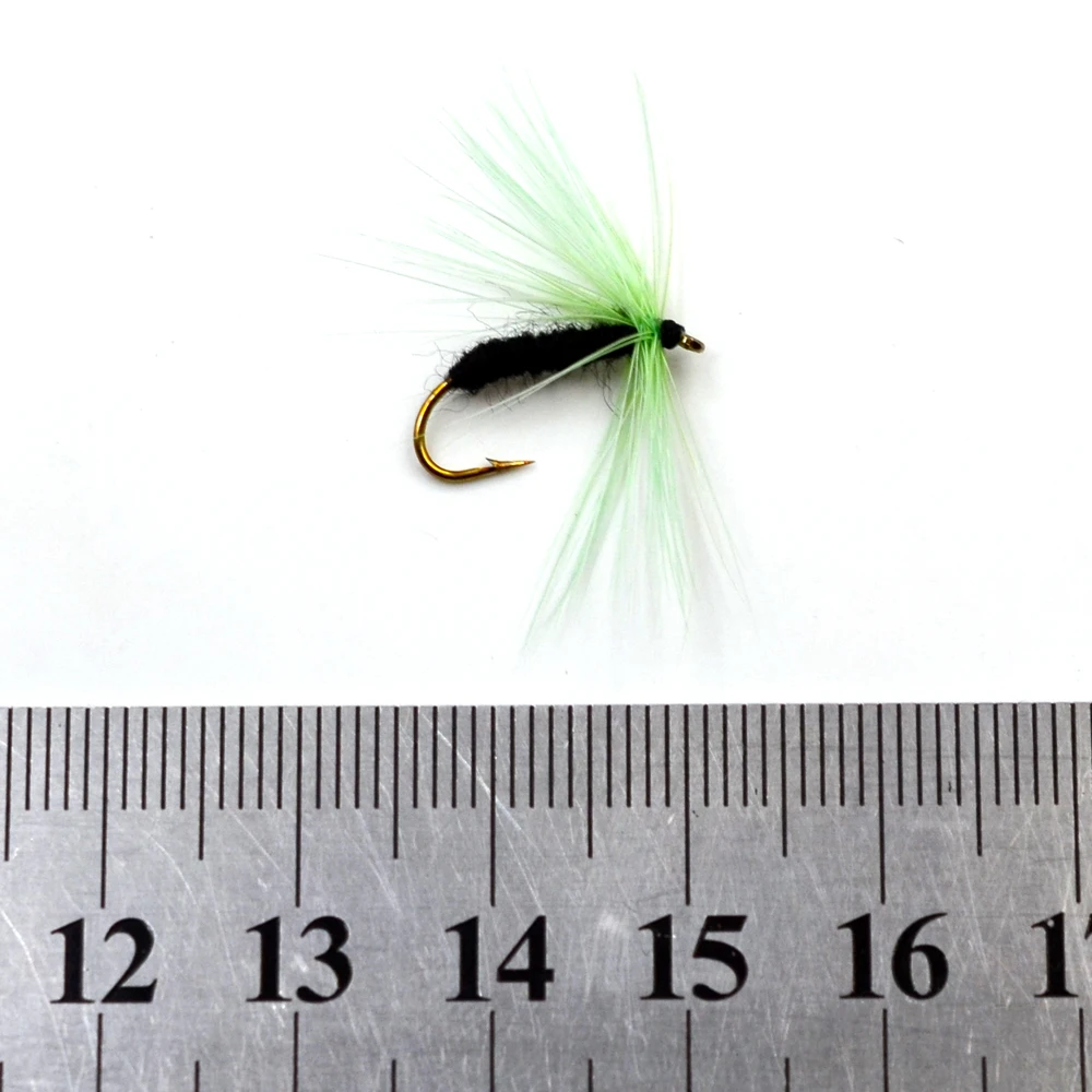 MNFT 10PCS 10 # Green Dancer Dry Fly Trout Fishing Flies Fish Hook Lures