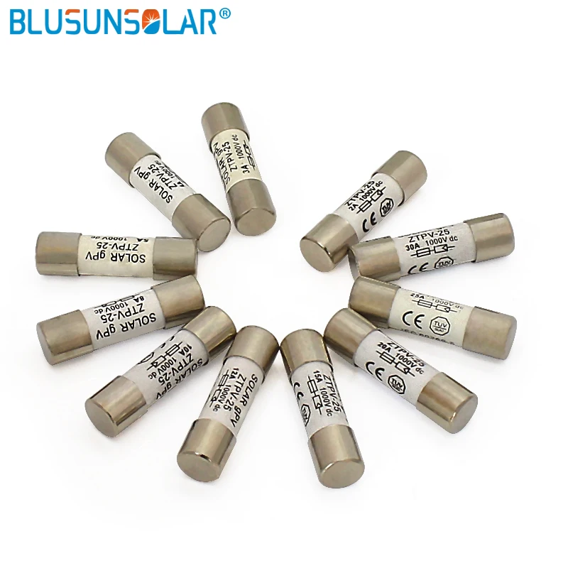 5/10/20 pieces Solar Fuse 1000V 30A Fuse DC 10*38MM 10/15/20/30A  PV Solar Fuse Metal Alloys for Solar Power System Protection