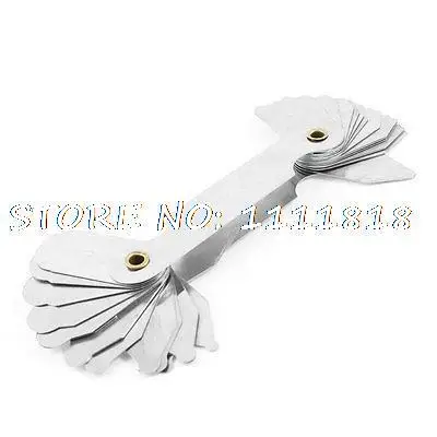 R1-6.5mm 1mm-6,5mm Messen Werkzeuge 32 Blätter Radius Manometer Gage Silber Ton