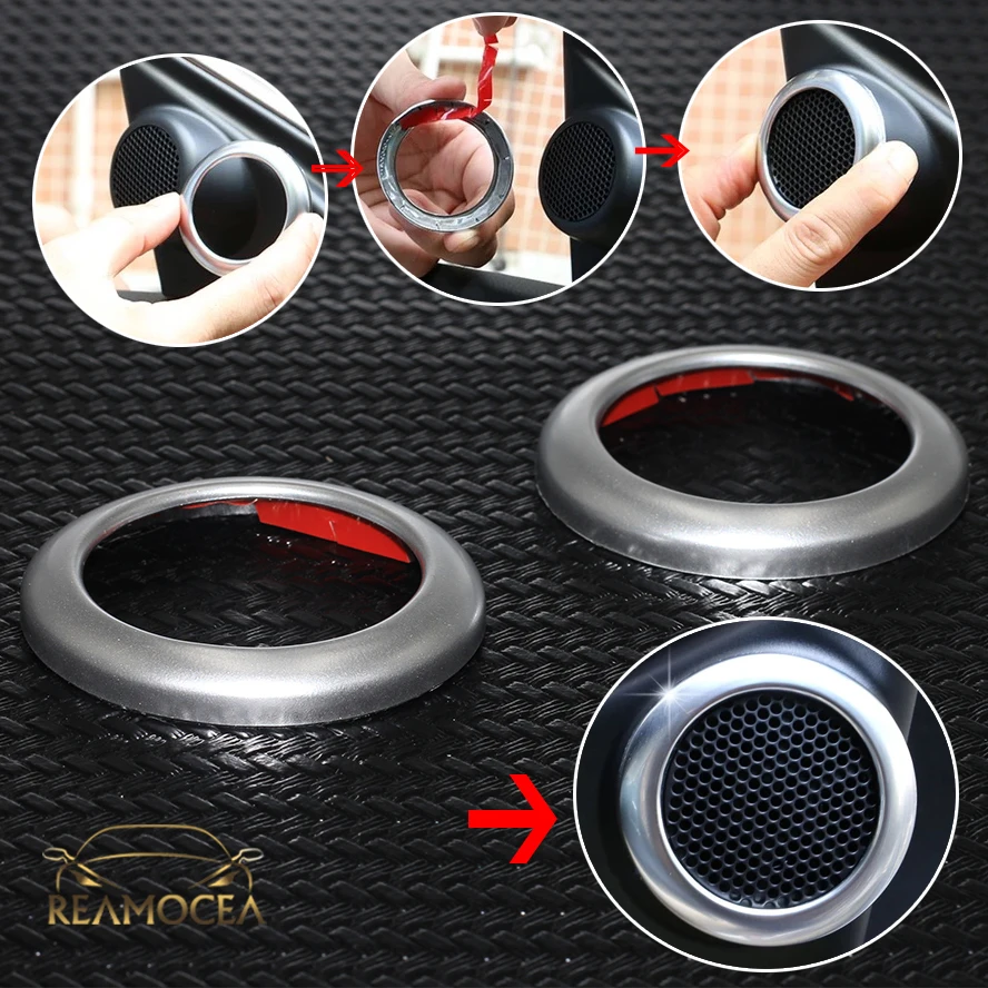 Reamocea ABS Tweeter Speaker Trim Car Stereo Audio Speaker Cover Ring Sticker For Toyota Corolla 2014 2015 2016 2017 2018