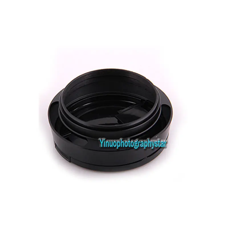 40.5mm Screw-in metal tilted vented Lens Hood + Lens cap For Sony A6500 A6300 A6100 A6000 A5100 A5000 With Sony E 16-50mm lens