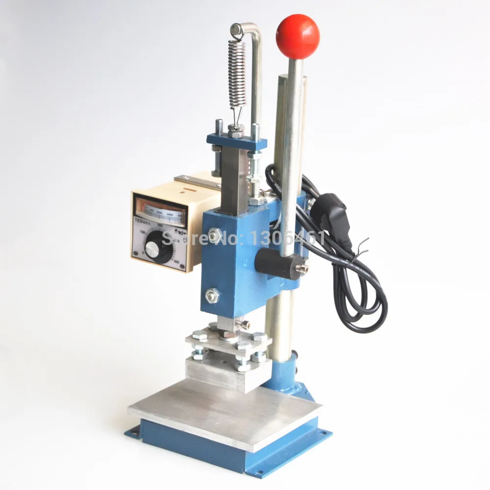 1 Set Manual hot foil stamping machine foil stamper printer leather embossing machine (5x7cm)