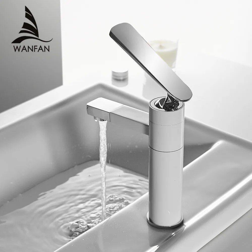 Basin Faucet Black Faucet Tap Bathroom Sink Faucet Single Handle Hole Deck Mounted Wash Hot Cold Mixer Tap Crane 855018