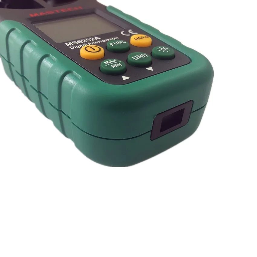 Imagem -04 - Mastech-medidor de Velocidade do Vento Modelo Ms6252a Digital com Barra Gráfica Medidor de Fluxo de ar