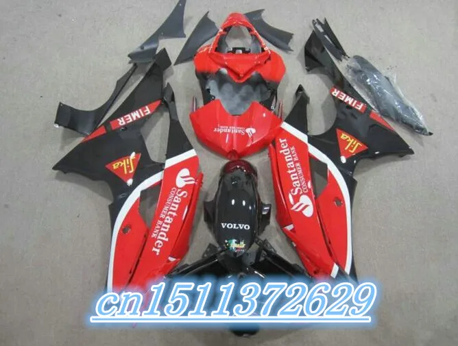 Bo ABS red black fairings YZF-600 R6 2008-2014 Fairing YZF-R6 YZFR6 2008 2009 2010 2011 2012 2013 2014