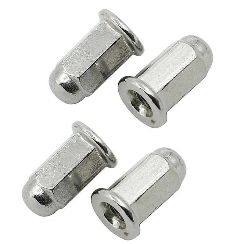 4pcs M6 M8 M10 Dome Plug Cap Nut Screw Bolt Stainless Steel For Honda Yamaha Universal Size 6mm x 1\