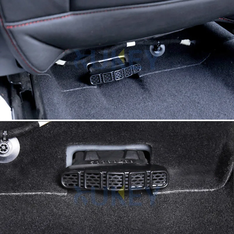 2Pcs For Jeep Renegade 2015-2017 2018 2019 Under Seat Floor AC Heater Air Conditioner Duct Vent Cover Grill Outlet Protective