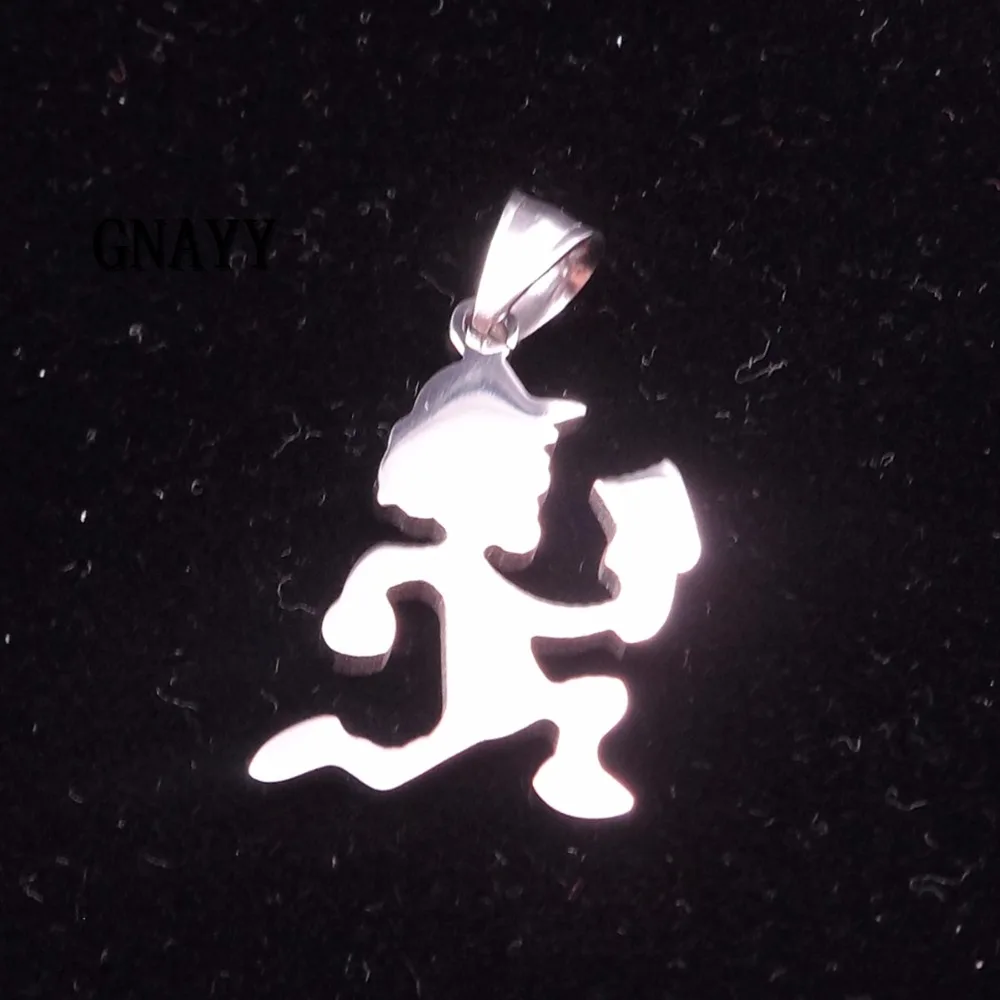 GNAYY Fashion Hatchetman Charms ICP Hatchet bat Pendant Juggalo Stainless Steel Pendant Necklace ball chain 30''