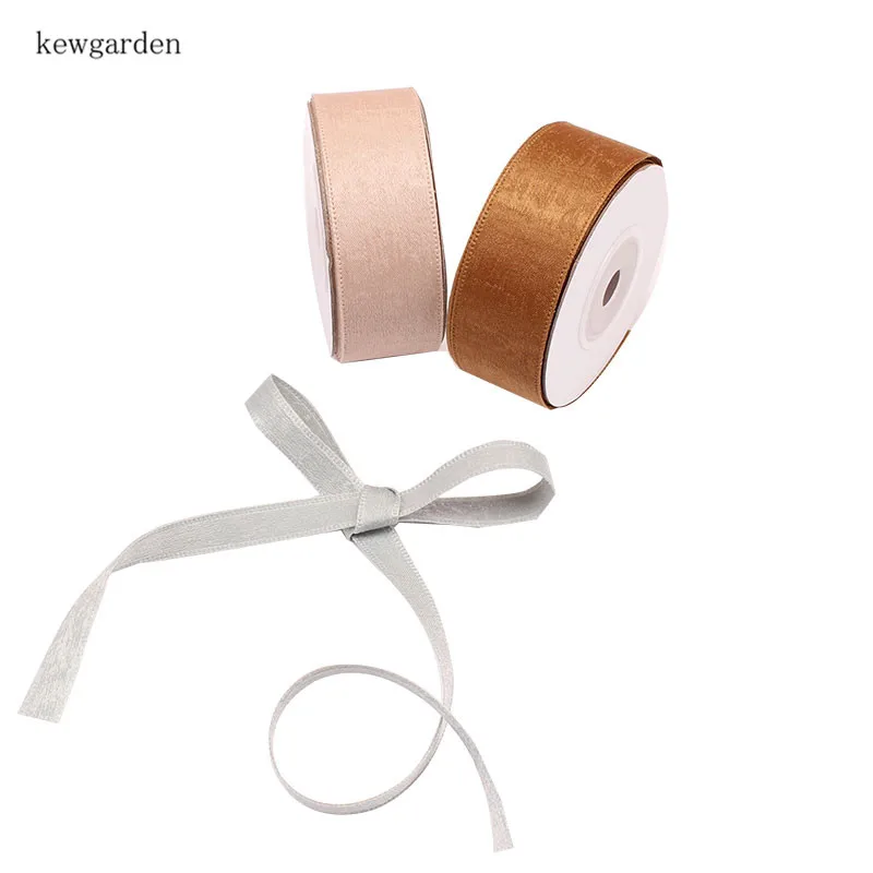 Kewgarden 40mm 25mm 10mm Double Face Thick Velvet Satin Ribbons Handmade Tape DIY Bowknot Ribbon Riband Packing Ribbon 5 meters