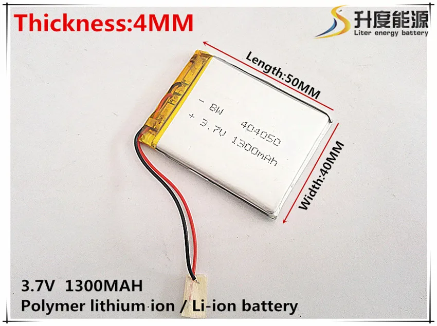 1pcs [SD] 3.7V,1300mAH,[404050] Polymer lithium ion / Li-ion battery for TOY,POWER BANK,GPS,mp3,mp4,cell phone,speaker