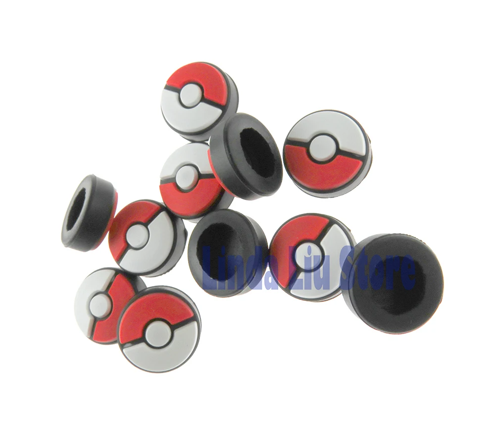 2 шт. мягкие силиконовые колпачки для ручек для переключателя Poke Ball Controller для кнопок Poke Ball, колпачки для джойстика для большого пальца, аксессуары