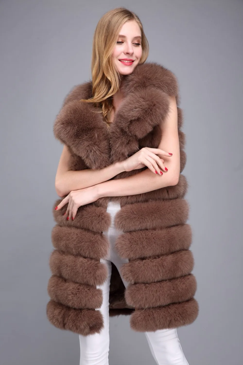 Folobe Vrouwen Bont Vest Jas Lange Faux Fur Vest Winter Bontjas Jas Voor Vrouwen Uitloper Harige Vrouw Winterjassen