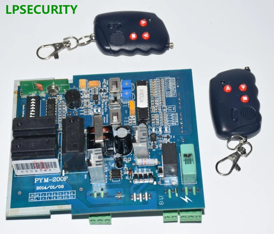 Placa base PCB de placa de circuito LPSECURITY para motor de puerta corredera de 1800 kg (solo para nuestro motor, no funciona con otras marcas)