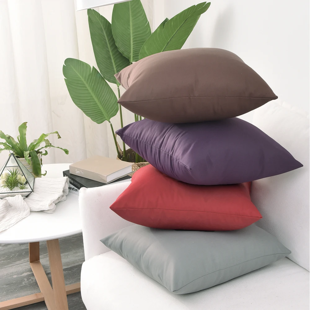 Juste de coussin de jardin en sergé imperméable et solide, pour canapé, balcon, tente, 45x45 /60x60cm