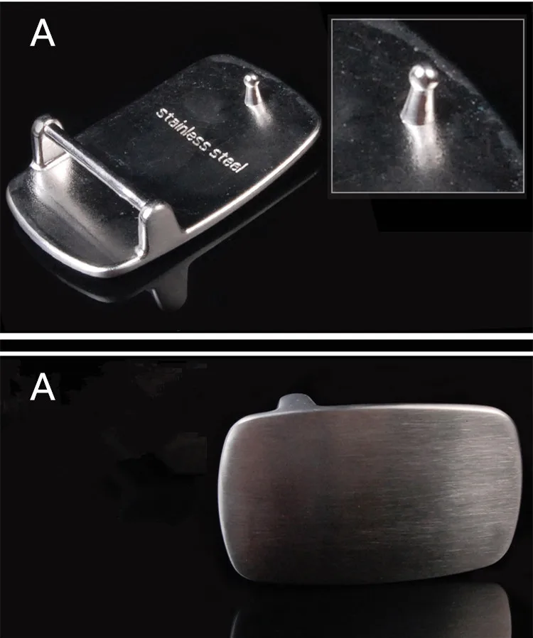 أبازيم حزام من الفولاذ المقاوم للصدأ للرجال ، رأس كاوبوي معدني 40 مللي متر ، حزام جلد مصنوع يدويًا ، إكسسوارات افعلها بنفسك