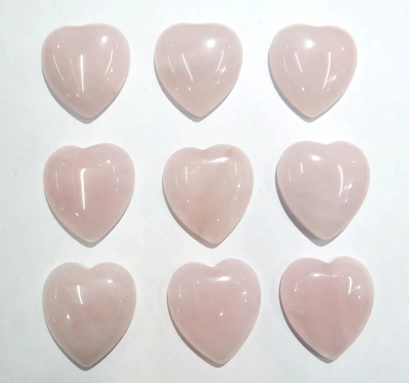 

Wholesale 30pcs Heart-shaped Beads No Hole Natural Quartz Crystal Cabochons Stone 25*23mm for DIY Making Jewelry Accessories