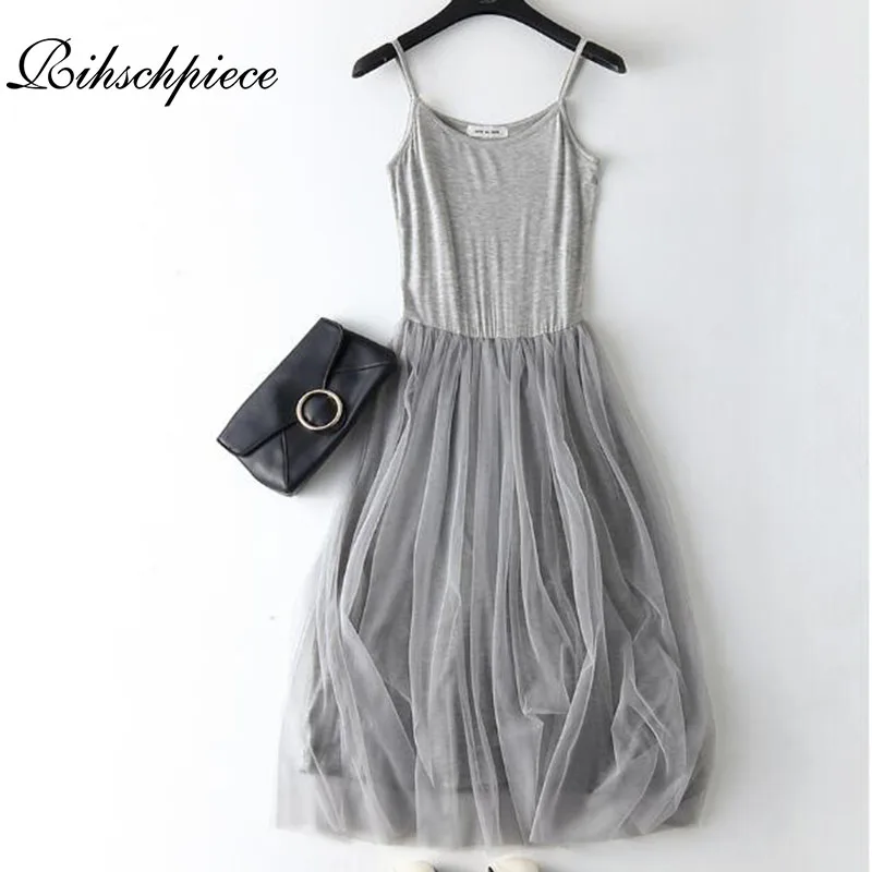 Rihschpiece Summer Maxi Dress Women Tunic Gauze Sundress Plus Size Dress Vintage Sexy Beach Mesh White Long Dresses RZF1172