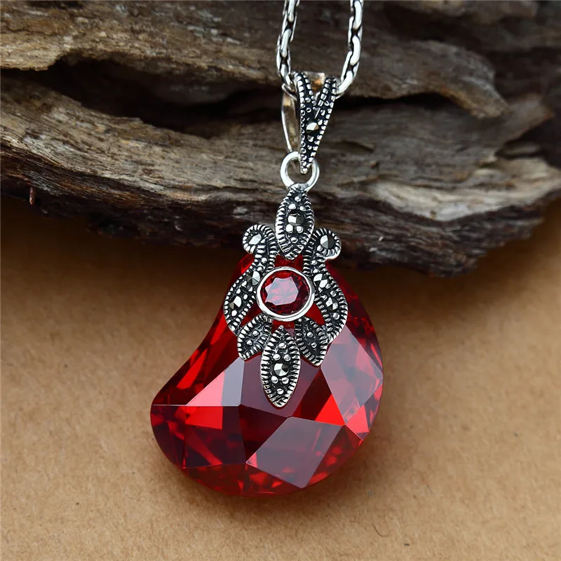 

925 Sterling Silver Pendant Fashion retro red red sweater pendant children