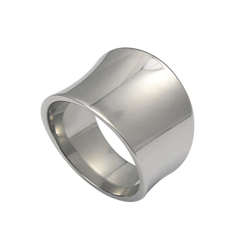 Wedding Rings Fashion Jewelry Stainless Steel Blank Silvery Wide Ring For Women Size 8 6 10 7 9