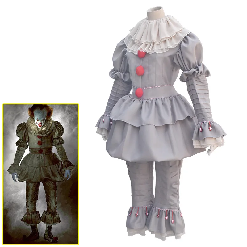 

Pennywise Outfit Stephen King's It Pennywise Cosplay Costume Adult Unisex Women costume Halloween Terror Clown costume