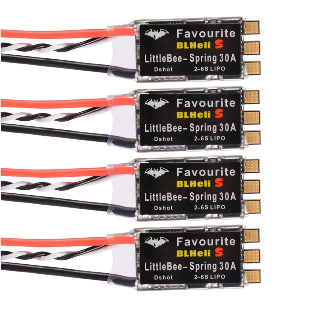 1/ 2/ 4 / 8 pcs Original FVT LITTLEBEE BLlheli-s SPRING 30A ESC 2-6S Supports Mulitshot DSHOT Oneshot42 OneShot125 Multicopter