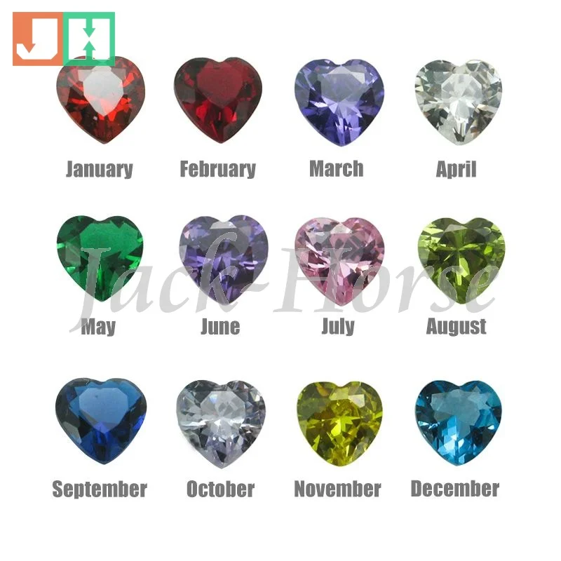 High quality CZ charms free Shipping heart crystal charms floating locket birthstone charms