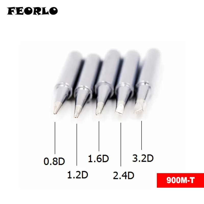 Soldering Tip 900M-T-0.8D,1.2D,1.6D,2.4D,3.2D Soldering Iron Solder TipสำหรับHakko 936 Soldering Rework Station 900M