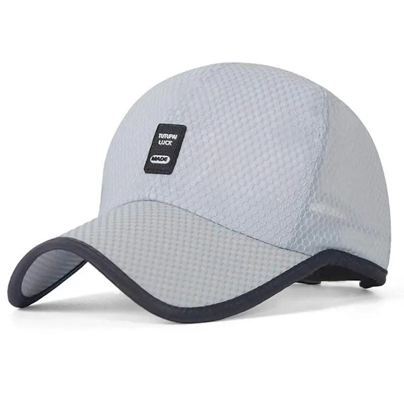 Men Quick Dry Summer Cool Mesh Baseball Cap Sport Dad Hat Black Navy White Khaki Grey Adjustable Lightweight