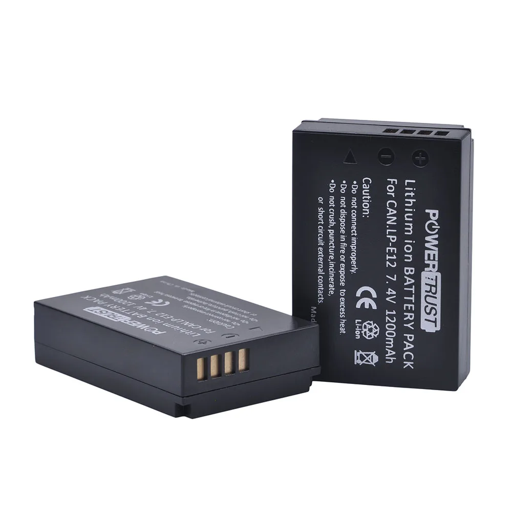 LP-E12 LP E12 LPE12 1200mAh Camera Batteries for Canon SX70 HS Rebel SL1 EOS-M EOS M2 EOS M10 EOS M50 EOS M100 EOS M200 Battery