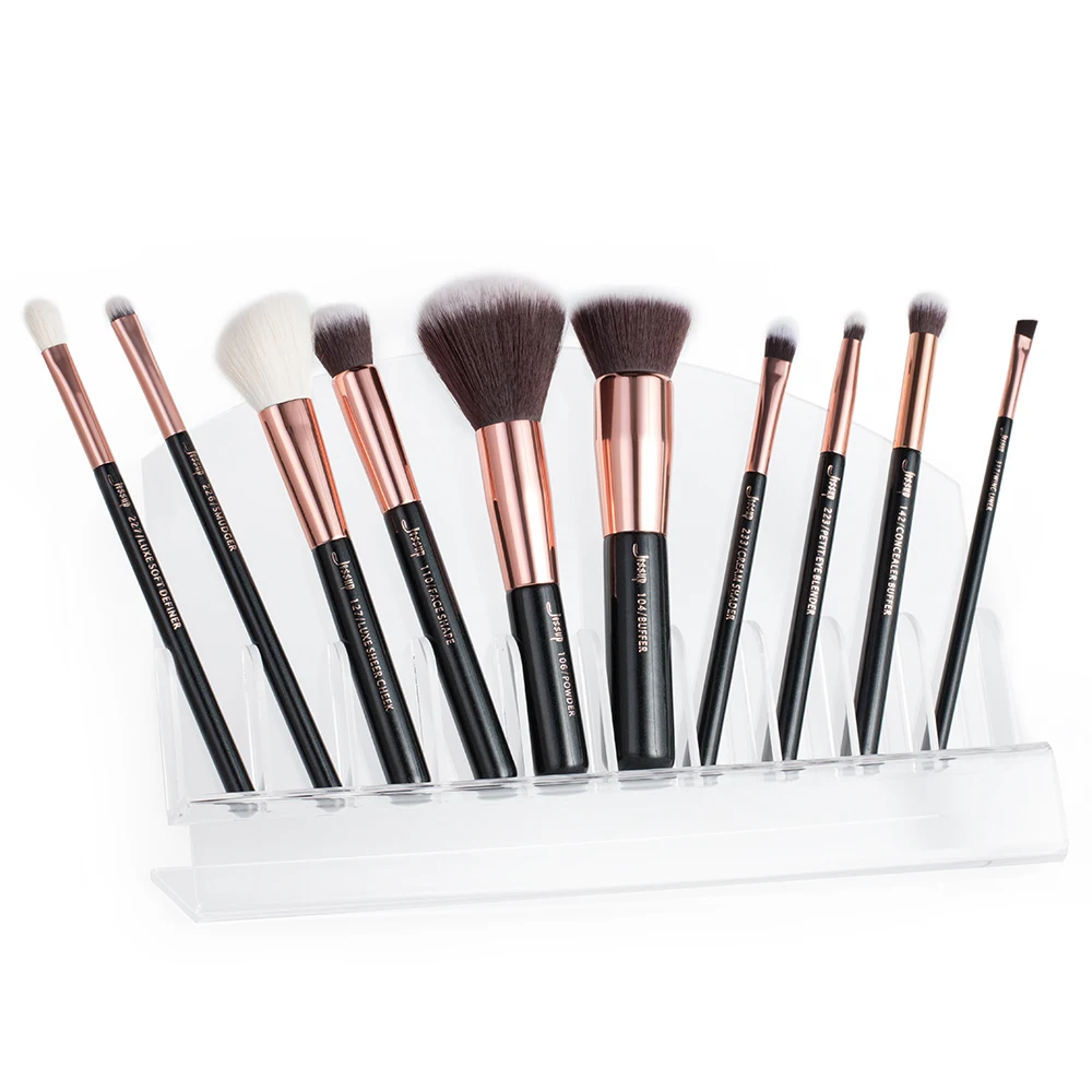 Jessup 10pcs Brushes Makeup Conceal Foundation Powder Contour Eyeshadow Brush Sets Make-up for Women Cosmetics Beauty Brushes