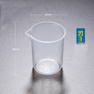 （10 pieces/lot) 25ml-1000ml Food Grade PP plastic Beaker with scale Polypropylene Beak School laboratory Supplies