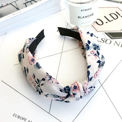 Spring/summer new hair ornaments tiara Fashion elegant hair hoop Korean knotting fabric Wide-side hair hoop headband hairpin