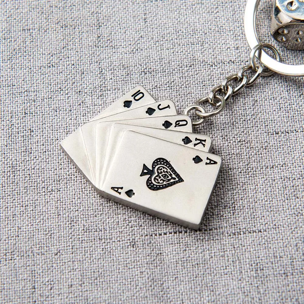 Charm Dice Poker Car Pendant Rearview Mirror Decoration Hanging Ornaments Automobiles Interior Car Accessories Holiday Gifts