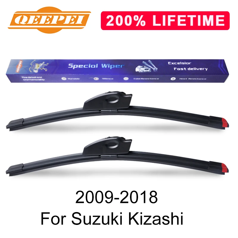 

QEEPEI Replace Wiper Blade For Suzuki Kizashi 2009-2018 Silicone Rubber Windshield Windscreen Wiper Auto Car Accessories