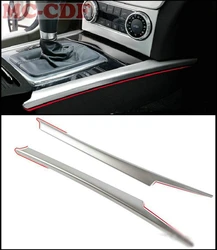 2Pcs For Mercedes Benz C class W204 2008 2009 2010 2012 2013 2014 Auto Interior Shift Panel Decorative Strip Auto Cover Trim