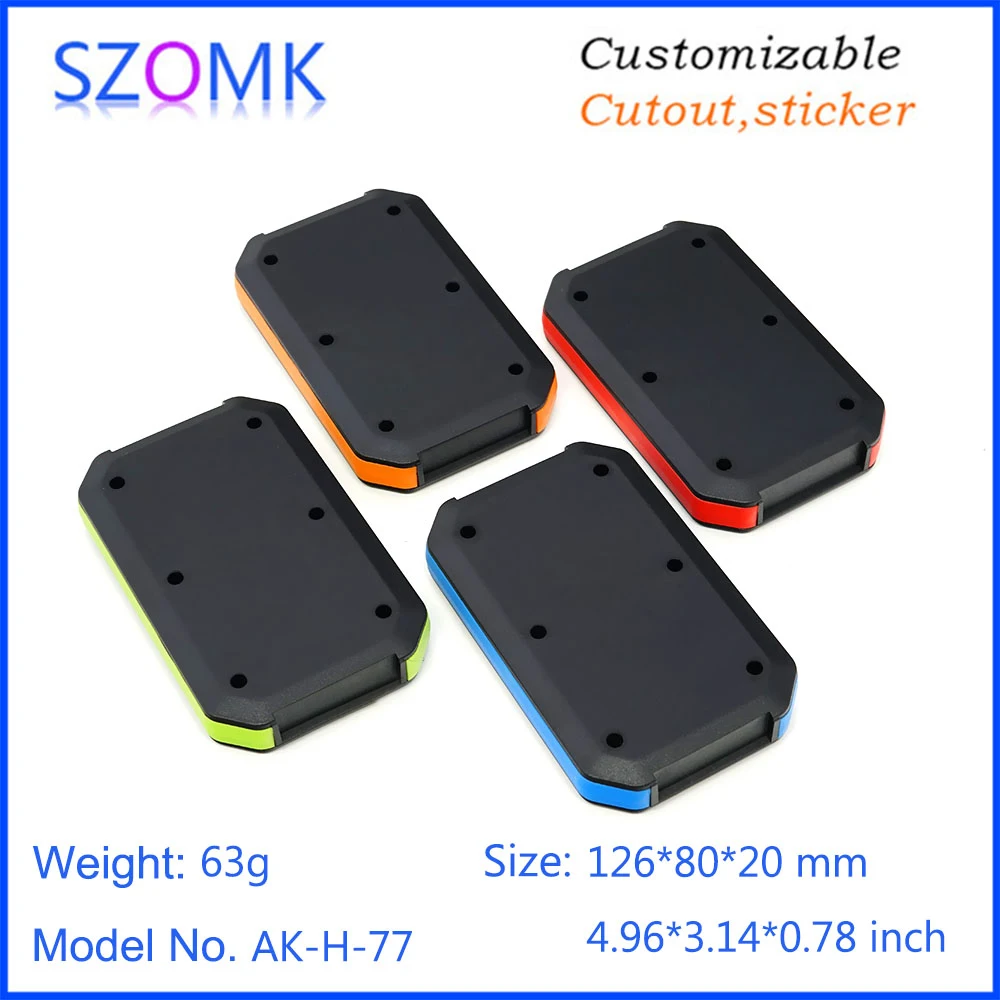 1 Piece 126*80*20mm szomk new design plastic enclosure for electronics plastic box handheld instrument housing control box