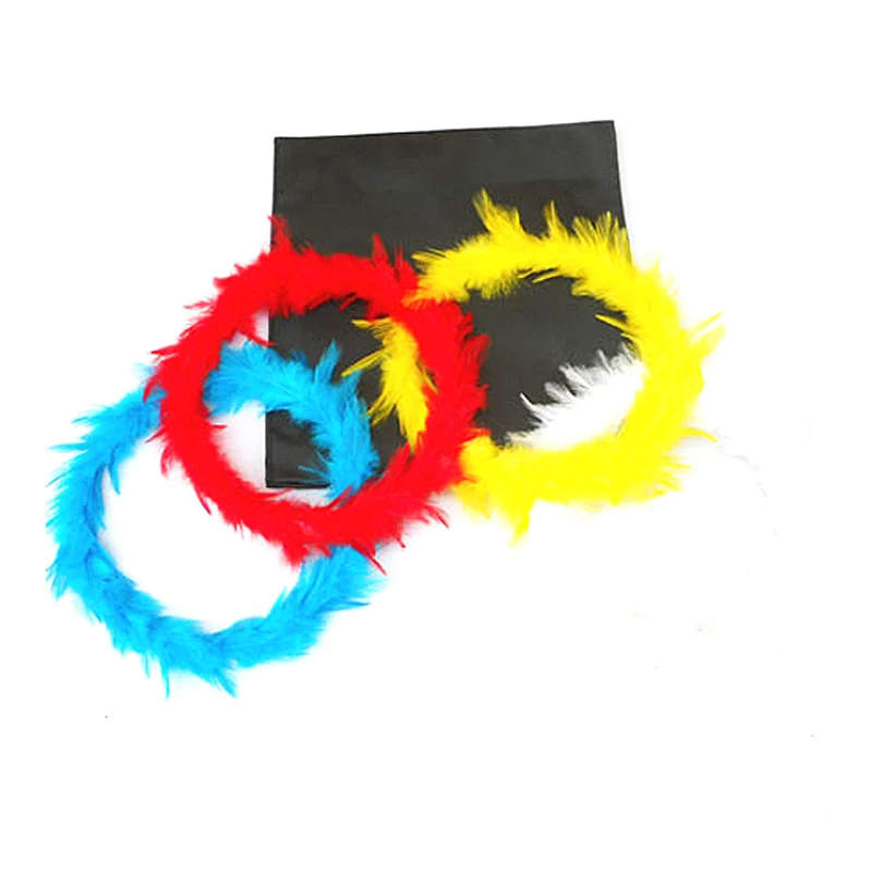 Color changing feather circle magic tricks magic props A full set of Complimentary scarf magic tricks props gimmick