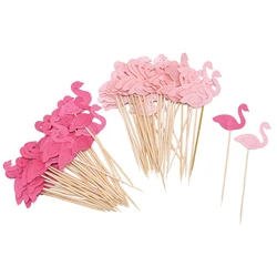 20/40/60Pcs Flamant Gâteau Cupcake Topper Gâteau Drapeaux Enfants Bébé Douche Anniversaire Gâteau De Mariage Décoration Flamant Fournitures De Fête