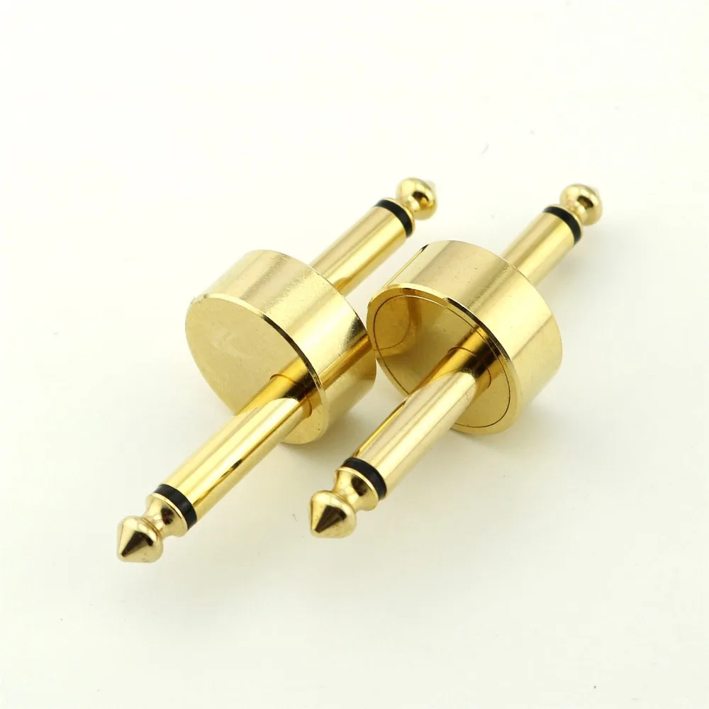 1pcs 6.35mm 1/4" Guitar Effect Pedal Convert Connector Plug Solder Patch Adapter Plug