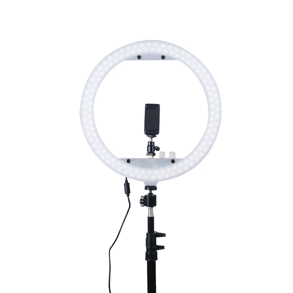 Mcoplus LED Ring Light Photographic Lighting Dimmable Camera Lamp With Holder Tripod Stand For Smartphone Studio Live Video Make